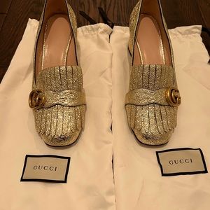 Gucci gold women’s shoes size 39.5